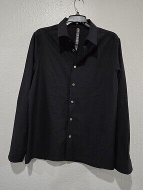 Vuori Mens Shirt Buttom Down Long Sleeve Black Small